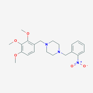 1-[(2-Nitrophenyl)methyl]-4-[(2,3,4-trimethoxyphenyl)methyl]piperazine