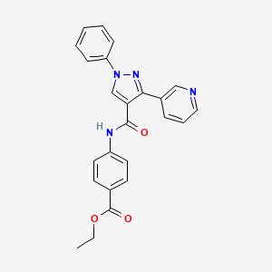 ethyl 4-({[1-phenyl-3-(3-pyridinyl)-1H-pyrazol-4-yl]carbonyl}amino)benzoate