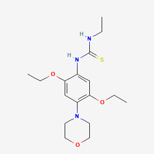 molecular formula C17H27N3O3S B3682374 N-[2,5-diethoxy-4-(4-morpholinyl)phenyl]-N'-ethylthiourea 