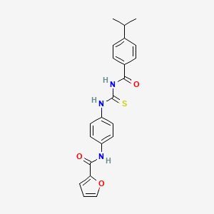 N-{4-[({[4-(propan-2-yl)phenyl]carbonyl}carbamothioyl)amino]phenyl}furan-2-carboxamide