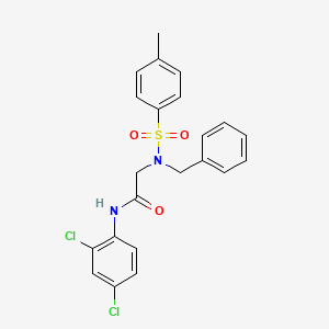 molecular formula C22H20Cl2N2O3S B3682381 N~2~-benzyl-N-(2,4-dichlorophenyl)-N~2~-[(4-methylphenyl)sulfonyl]glycinamide 