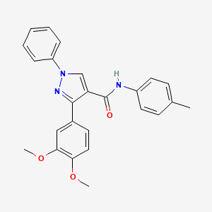 3-(3,4-dimethoxyphenyl)-N-(4-methylphenyl)-1-phenyl-1H-pyrazole-4-carboxamide