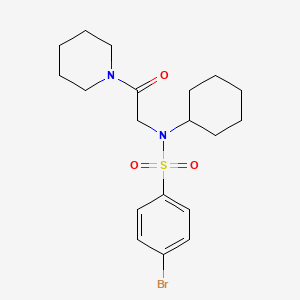 4-bromo-N-cyclohexyl-N-(2-oxo-2-piperidin-1-ylethyl)benzenesulfonamide