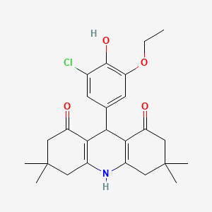 9-(3-chloro-5-ethoxy-4-hydroxyphenyl)-3,3,6,6-tetramethyl-3,4,6,7,9,10-hexahydro-1,8(2H,5H)-acridinedione