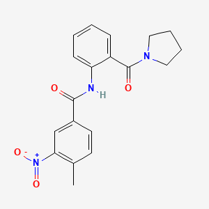 4-methyl-3-nitro-N-[2-(1-pyrrolidinylcarbonyl)phenyl]benzamide