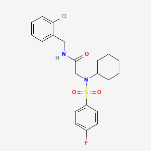 N~1~-(2-chlorobenzyl)-N~2~-cyclohexyl-N~2~-[(4-fluorophenyl)sulfonyl]glycinamide