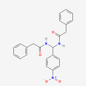 N-[(4-nitrophenyl)-[(2-phenylacetyl)amino]methyl]-2-phenylacetamide