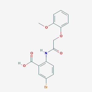 5-bromo-2-{[(2-methoxyphenoxy)acetyl]amino}benzoic acid