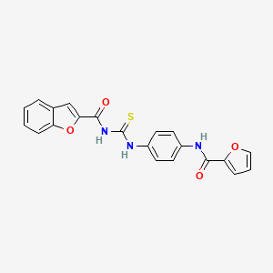 N-({4-[(furan-2-ylcarbonyl)amino]phenyl}carbamothioyl)-1-benzofuran-2-carboxamide