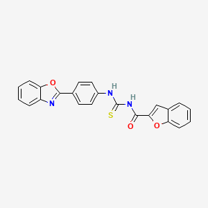 N-{[4-(1,3-benzoxazol-2-yl)phenyl]carbamothioyl}-1-benzofuran-2-carboxamide