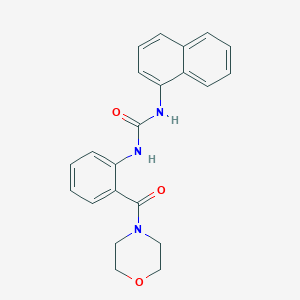 molecular formula C22H21N3O3 B3682618 1-[2-(Morpholine-4-carbonyl)phenyl]-3-naphthalen-1-ylurea 