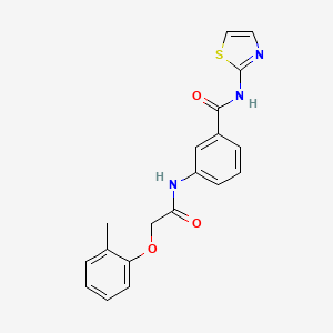 3-[2-(2-METHYLPHENOXY)ACETAMIDO]-N-(1,3-THIAZOL-2-YL)BENZAMIDE