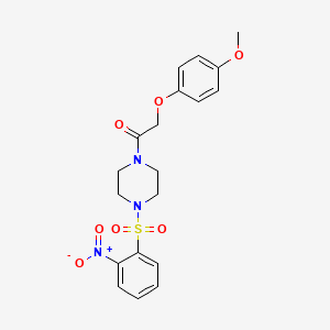 1-[(4-methoxyphenoxy)acetyl]-4-[(2-nitrophenyl)sulfonyl]piperazine