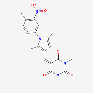 5-{[2,5-dimethyl-1-(4-methyl-3-nitrophenyl)-1H-pyrrol-3-yl]methylene}-1,3-dimethyl-2,4,6(1H,3H,5H)-pyrimidinetrione