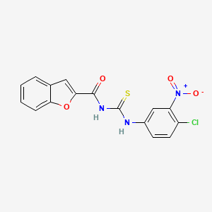 N-[(4-chloro-3-nitrophenyl)carbamothioyl]-1-benzofuran-2-carboxamide