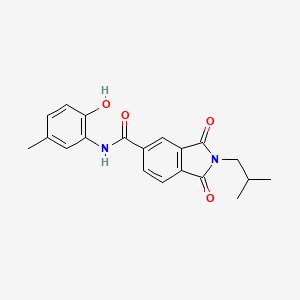 N-(2-hydroxy-5-methylphenyl)-2-isobutyl-1,3-dioxo-5-isoindolinecarboxamide