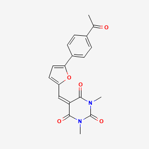 5-{[5-(4-acetylphenyl)-2-furyl]methylene}-1,3-dimethyl-2,4,6(1H,3H,5H)-pyrimidinetrione