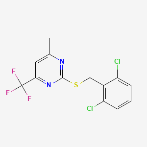 2-[(2,6-Dichlorobenzyl)sulfanyl]-4-methyl-6-(trifluoromethyl)pyrimidine