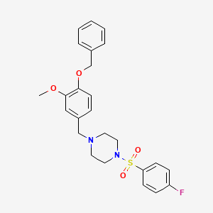 1-[4-(benzyloxy)-3-methoxybenzyl]-4-[(4-fluorophenyl)sulfonyl]piperazine