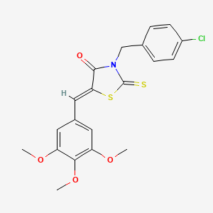 (5Z)-3-(4-chlorobenzyl)-2-thioxo-5-(3,4,5-trimethoxybenzylidene)-1,3-thiazolidin-4-one