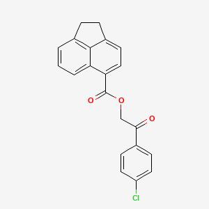 molecular formula C21H15ClO3 B3682767 [2-(4-Chlorophenyl)-2-oxoethyl] 1,2-dihydroacenaphthylene-5-carboxylate 