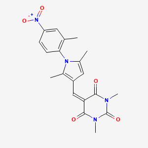 5-[[2,5-Dimethyl-1-(2-methyl-4-nitrophenyl)pyrrol-3-yl]methylidene]-1,3-dimethyl-1,3-diazinane-2,4,6-trione