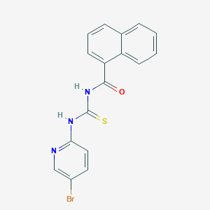 N-[(5-bromopyridin-2-yl)carbamothioyl]naphthalene-1-carboxamide