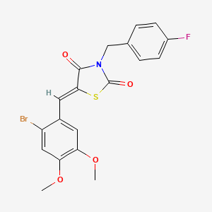 5-(2-bromo-4,5-dimethoxybenzylidene)-3-(4-fluorobenzyl)-1,3-thiazolidine-2,4-dione