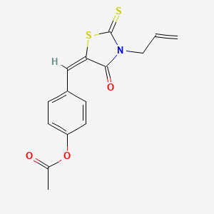 4-{[(5E)-4-Oxo-3-(prop-2-EN-1-YL)-2-sulfanylidene-1,3-thiazolidin-5-ylidene]methyl}phenyl acetate