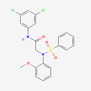 2-[N-(benzenesulfonyl)-2-methoxyanilino]-N-(3,5-dichlorophenyl)acetamide