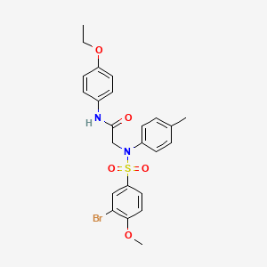 N~2~-[(3-bromo-4-methoxyphenyl)sulfonyl]-N~1~-(4-ethoxyphenyl)-N~2~-(4-methylphenyl)glycinamide