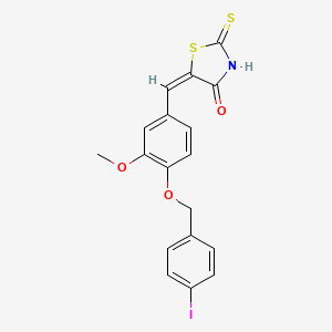 5-{4-[(4-iodobenzyl)oxy]-3-methoxybenzylidene}-2-thioxo-1,3-thiazolidin-4-one