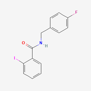 N-[(4-fluorophenyl)methyl]-2-iodobenzamide