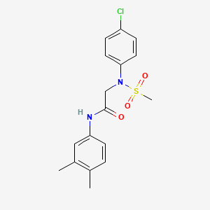 2-(4-chloro-N-methylsulfonylanilino)-N-(3,4-dimethylphenyl)acetamide