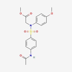 methyl 2-(N-(4-acetamidophenyl)sulfonyl-4-methoxyanilino)acetate