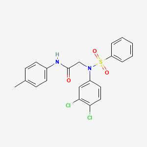 N~2~-(3,4-dichlorophenyl)-N~1~-(4-methylphenyl)-N~2~-(phenylsulfonyl)glycinamide