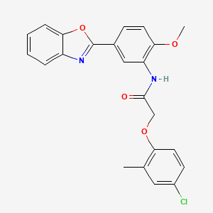 N-[5-(1,3-benzoxazol-2-yl)-2-methoxyphenyl]-2-(4-chloro-2-methylphenoxy)acetamide