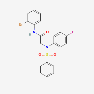 N-(2-bromophenyl)-2-(4-fluoro-N-(4-methylphenyl)sulfonylanilino)acetamide