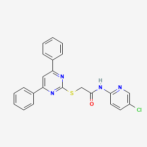 N-(5-chloropyridin-2-yl)-2-(4,6-diphenylpyrimidin-2-yl)sulfanylacetamide