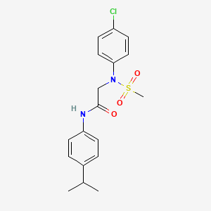 2-(4-chloro-N-methylsulfonylanilino)-N-(4-propan-2-ylphenyl)acetamide