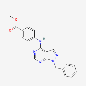 ethyl 4-({1-benzyl-1H-pyrazolo[3,4-d]pyrimidin-4-yl}amino)benzoate