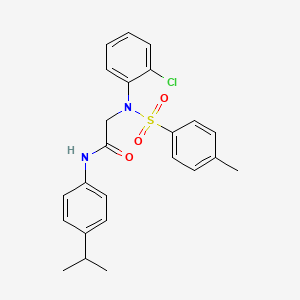 molecular formula C24H25ClN2O3S B3682938 N~2~-(2-chlorophenyl)-N~1~-(4-isopropylphenyl)-N~2~-[(4-methylphenyl)sulfonyl]glycinamide 