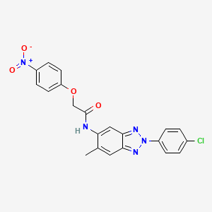 N-[2-(4-chlorophenyl)-6-methyl-2H-1,2,3-benzotriazol-5-yl]-2-(4-nitrophenoxy)acetamide