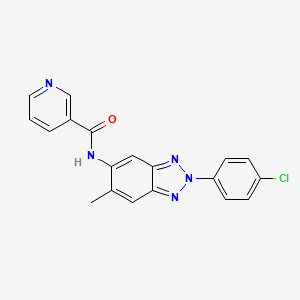 N-[2-(4-Chlorophenyl)-6-methyl-2H-1,2,3-benzotriazol-5-YL]pyridine-3-carboxamide