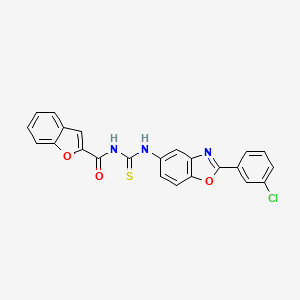 molecular formula C23H14ClN3O3S B3683006 N-({[2-(3-chlorophenyl)-1,3-benzoxazol-5-yl]amino}carbonothioyl)-1-benzofuran-2-carboxamide 