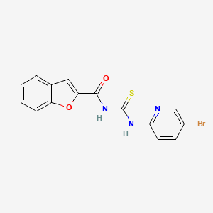 molecular formula C15H10BrN3O2S B3683014 N-[(5-bromopyridin-2-yl)carbamothioyl]-1-benzofuran-2-carboxamide 