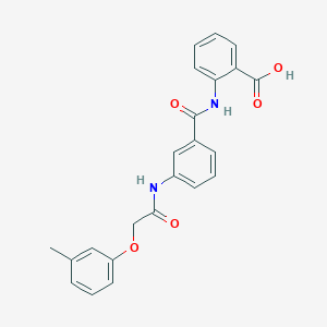 2-{3-[2-(3-METHYLPHENOXY)ACETAMIDO]BENZAMIDO}BENZOIC ACID