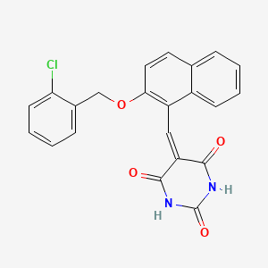 5-[[2-[(2-Chlorophenyl)methoxy]naphthalen-1-yl]methylidene]-1,3-diazinane-2,4,6-trione