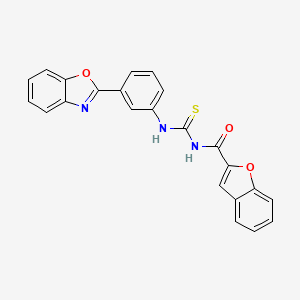 3-(1-BENZOFURAN-2-CARBONYL)-1-[3-(1,3-BENZOXAZOL-2-YL)PHENYL]THIOUREA