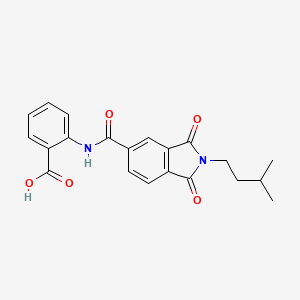 2-({[2-(3-methylbutyl)-1,3-dioxo-2,3-dihydro-1H-isoindol-5-yl]carbonyl}amino)benzoic acid